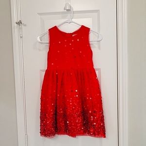 Youth Girls Size Small 6/6x Red dress with Sequins